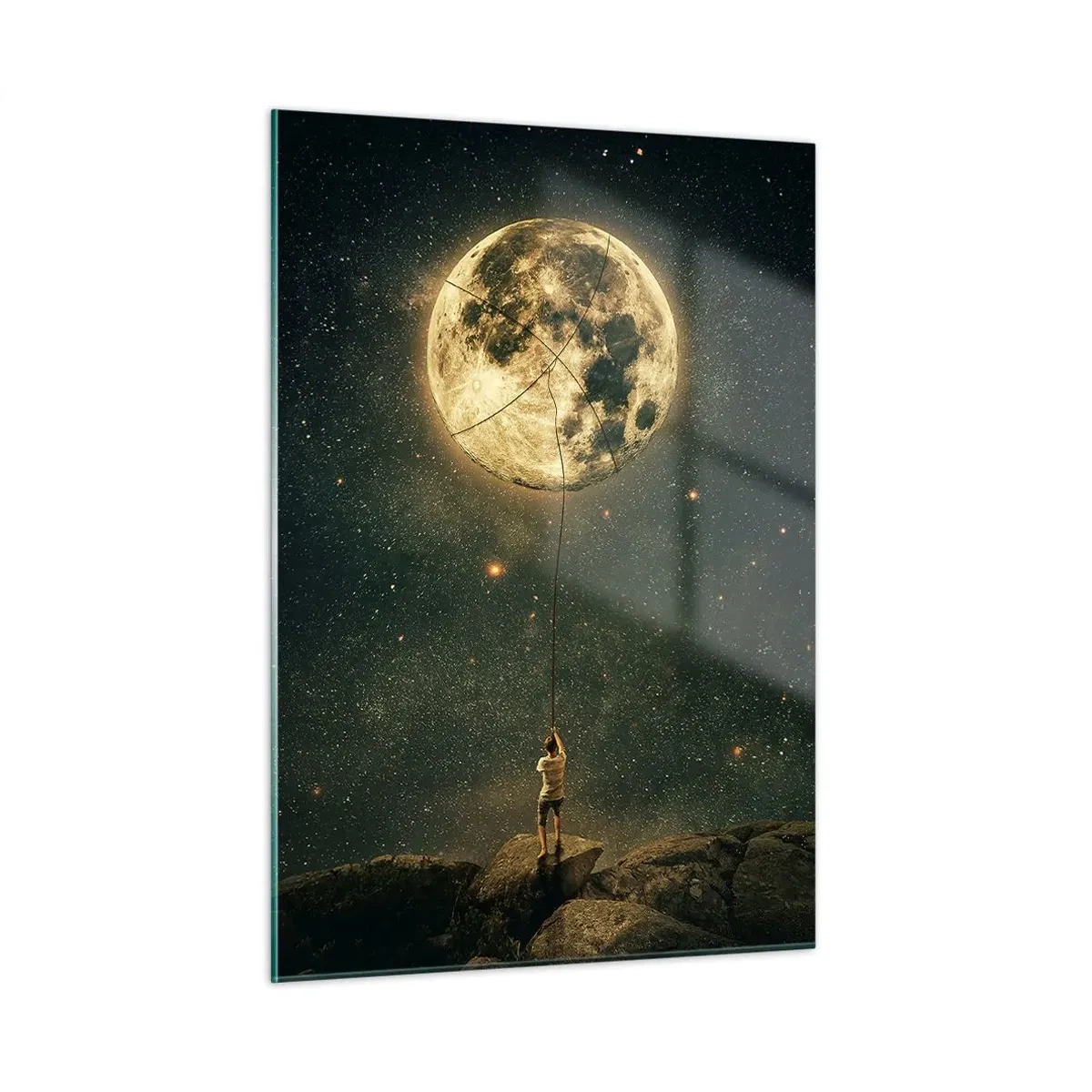 Billede på glas - En, der stjal månen - 50x70 cm