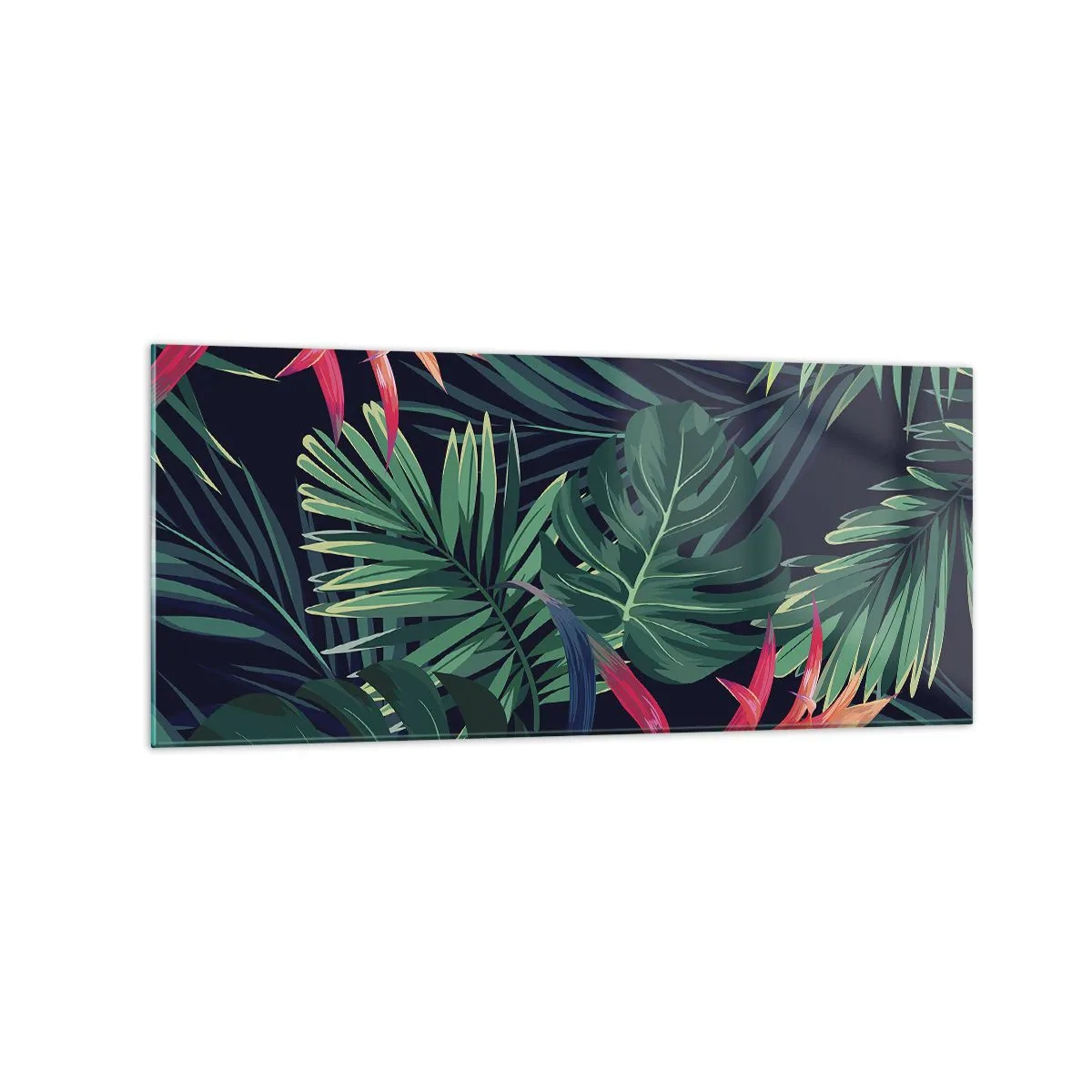 Billede på glas - Brænd i grønt - 120x50 cm