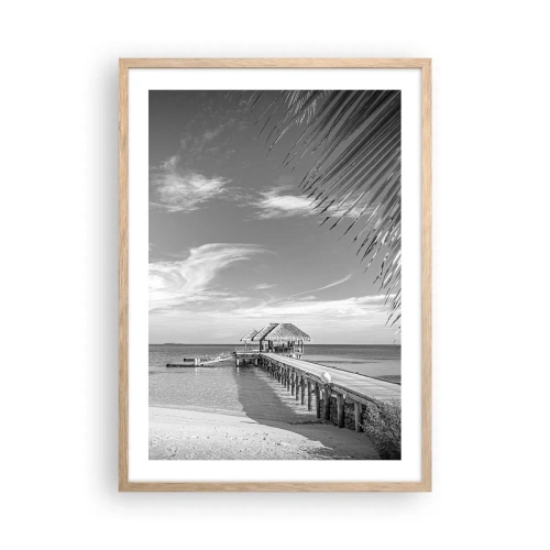 Plakat i ramme af lyst egetræ - Et minde eller en drøm? - 50x70 cm