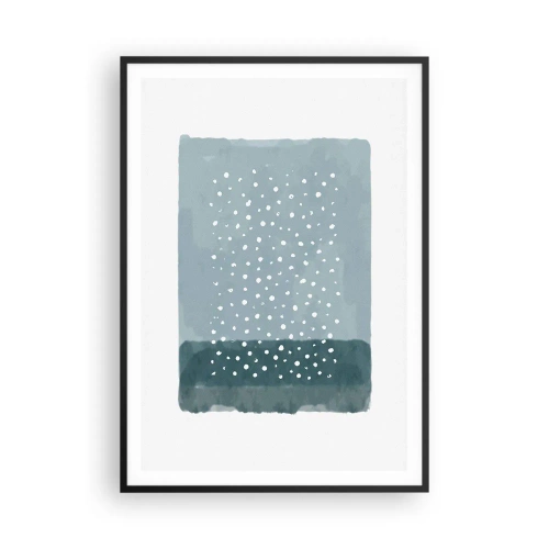 Plakat i sort ramme - Dyrket i blåt - 70x100 cm