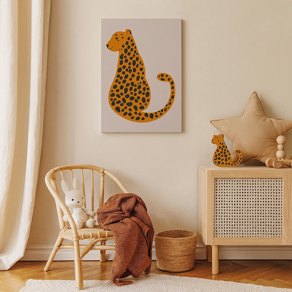 Lærredstryk - Billede på lærred - Leopardprint er et moderigtigt mønster - 50x70 cm