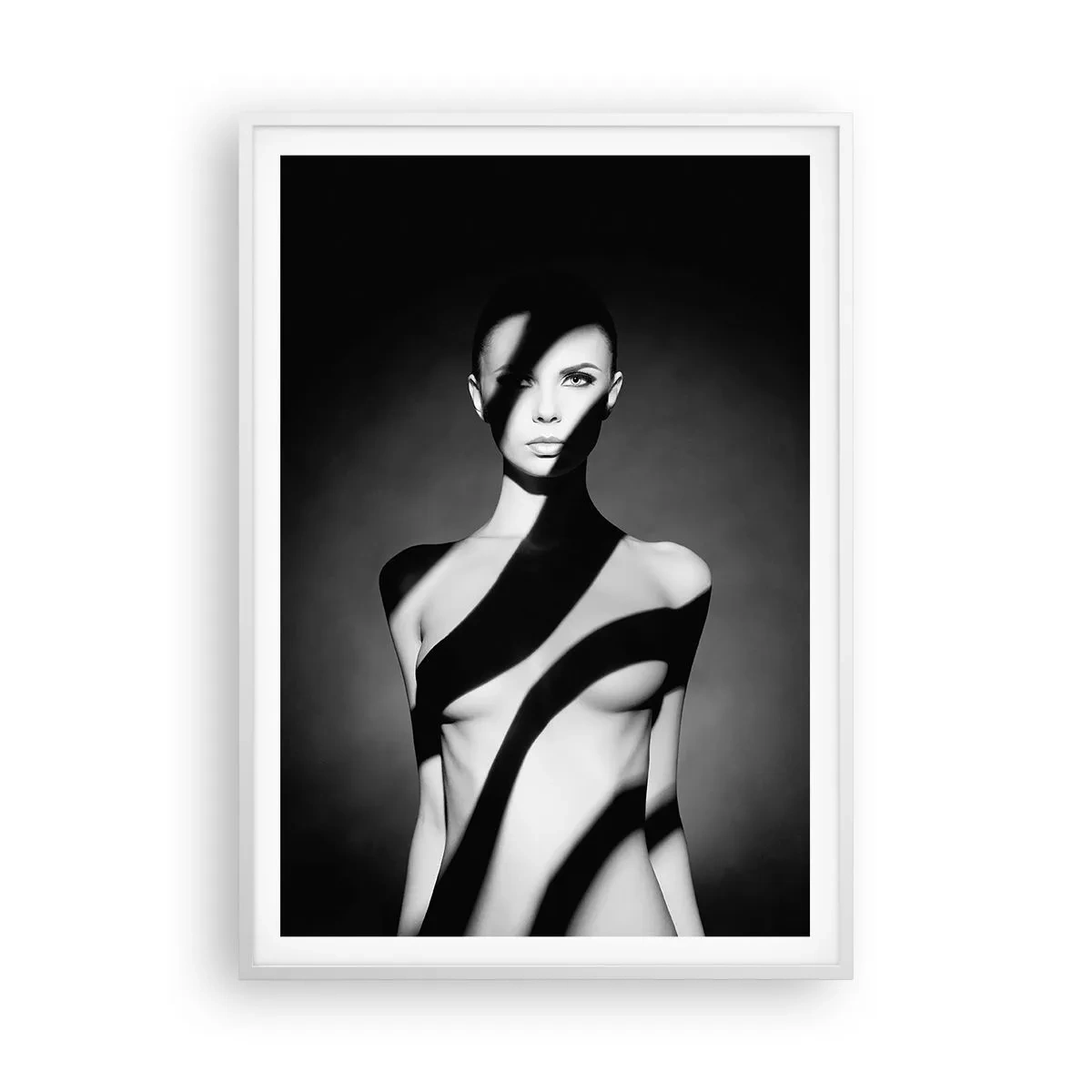 Plakat i hvid ramme - I blænding og skygge - 70x100 cm