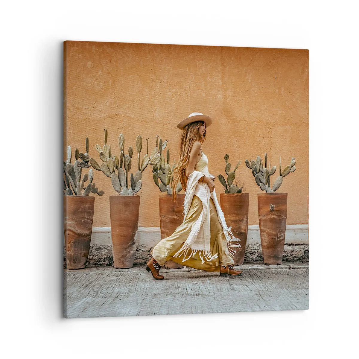 Lærredstryk - Billede på lærred - I en hippieagtig stil - 50x50 cm