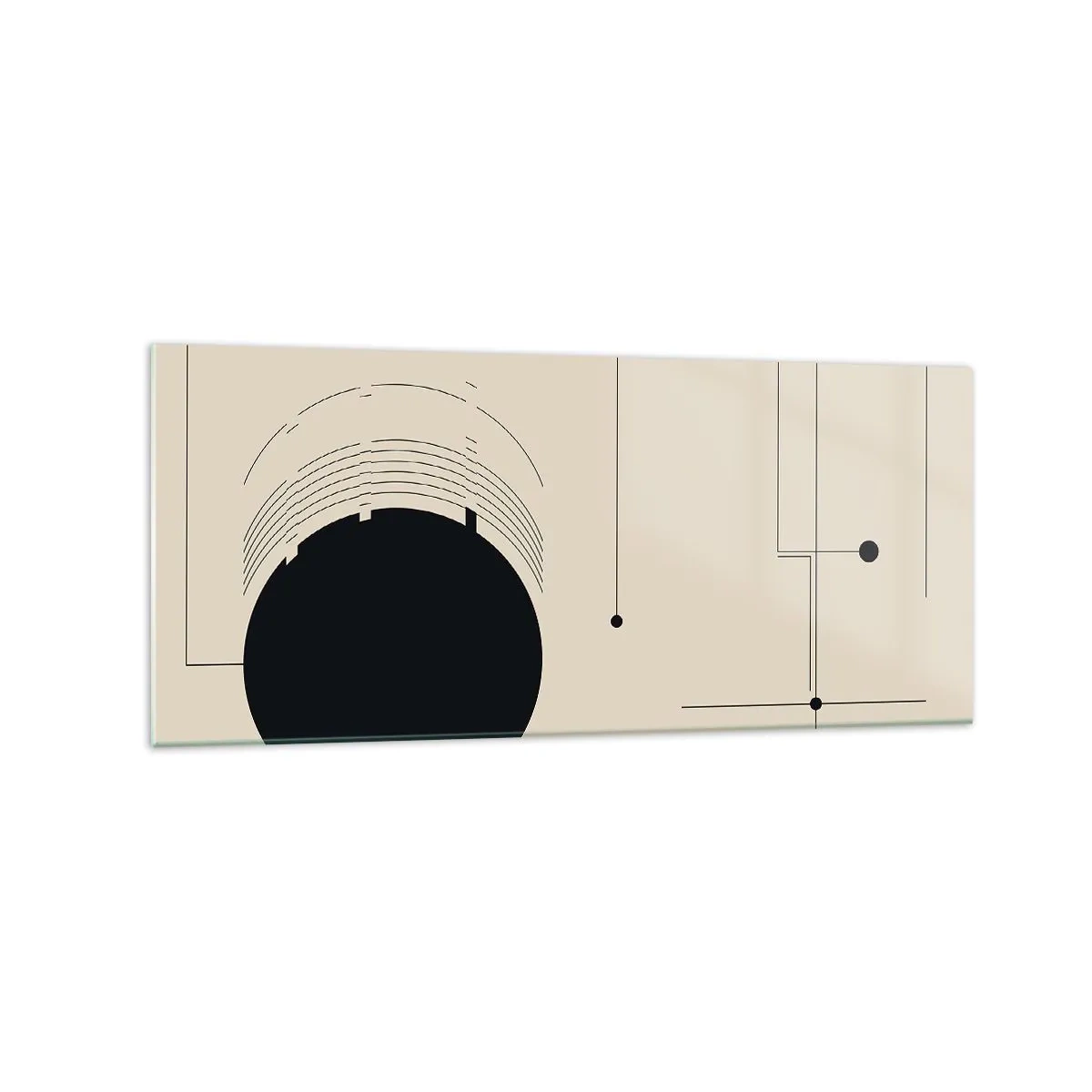 Billede på glas - Fjedrende og dynamisk komposition - 120x50 cm