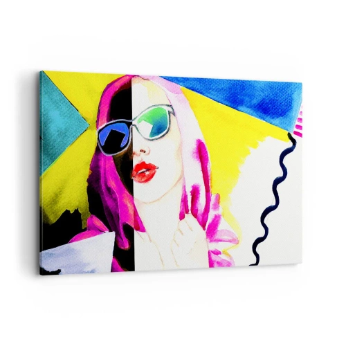 Lærredstryk - Billede på lærred - Jeg er ikke hvid, og jeg er ikke sort - 120x80 cm