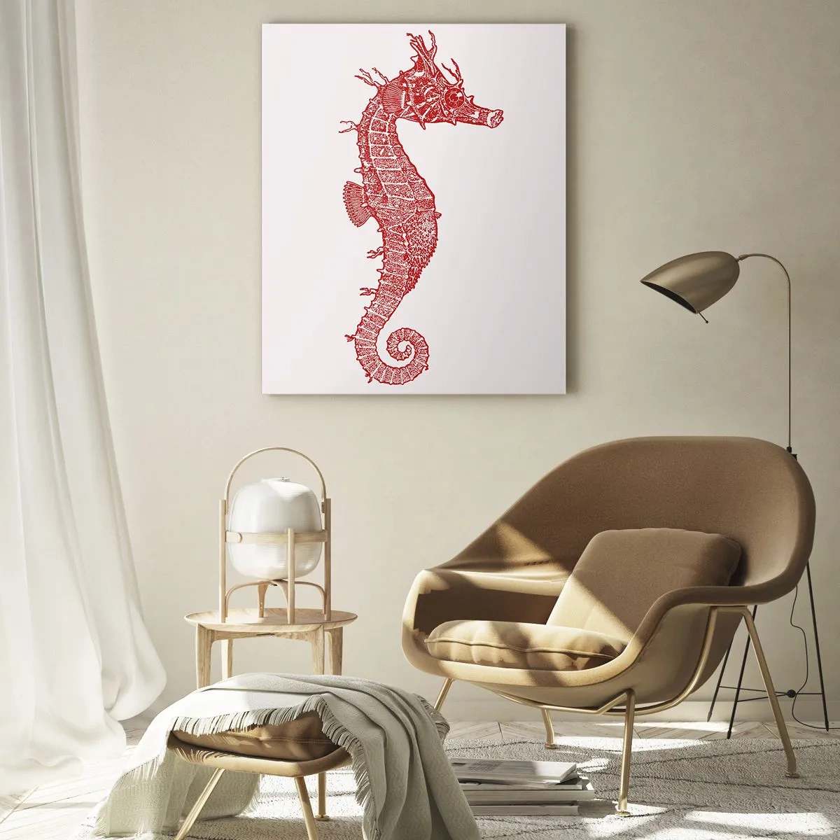 Billede på glas - En indviklet skabelse - 80x120 cm