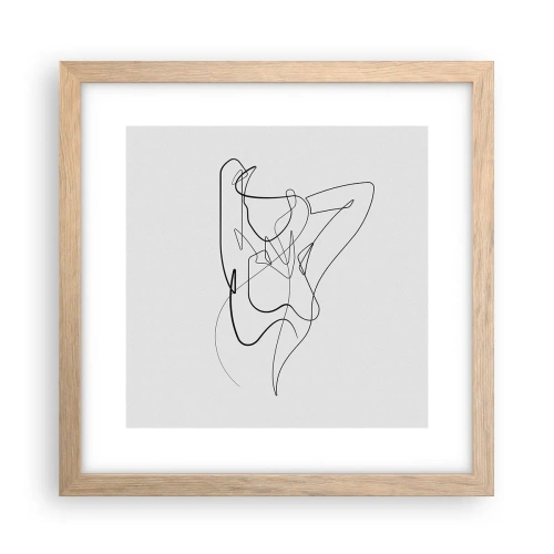 Plakat i ramme af lyst egetræ - Virkelig, hvad er du for en person... - 30x30 cm