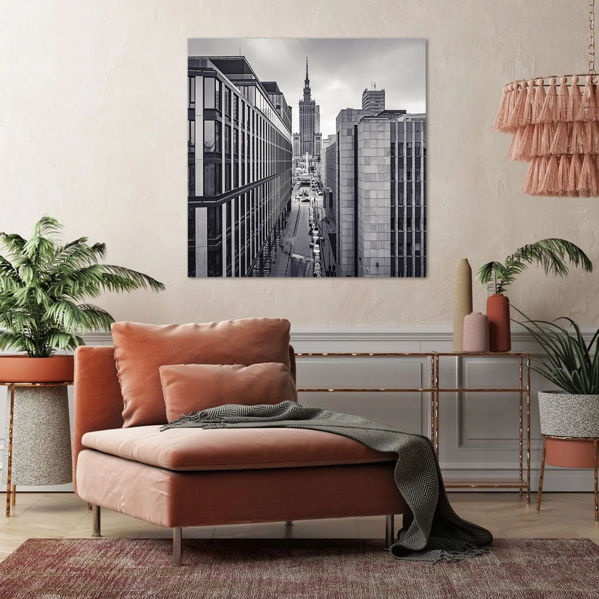 Lærredstryk - Billede på lærred - Warszawa dalen - 60x60 cm