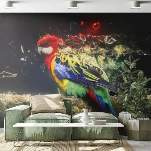 Fototapet Selvklæbende Deluxe Sticker - Budbringeren af udstråling - Abstraktion, Papegøje, Fugl - 400x280 cm