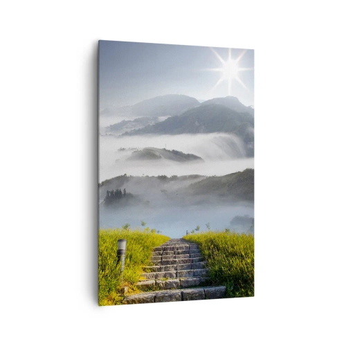 Lærredstryk - Billede på lærred - Stadig op mod skyerne - 80x120 cm