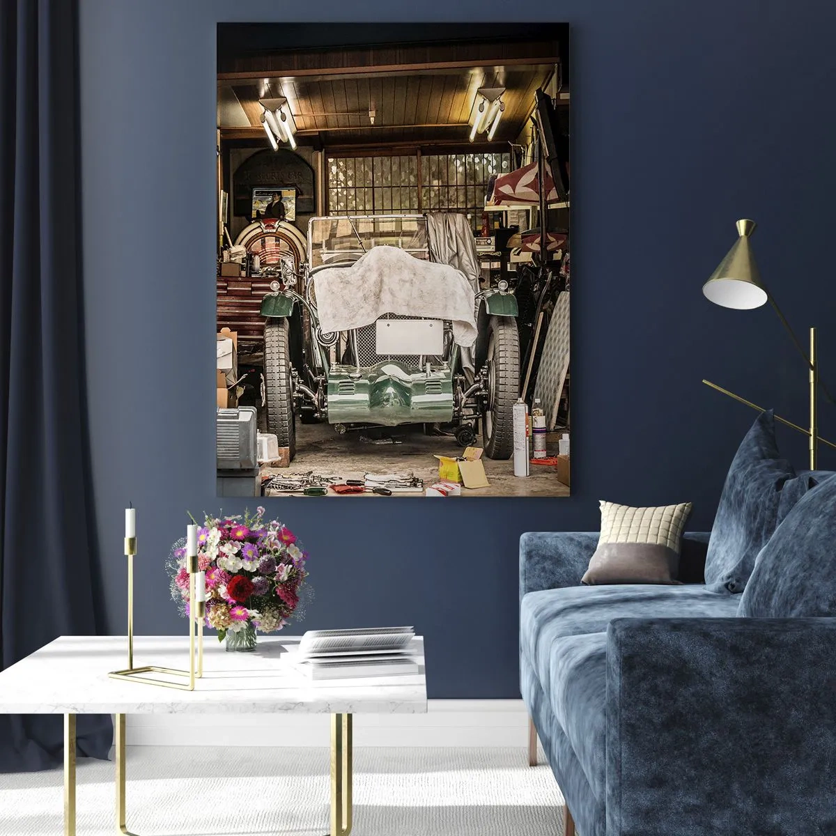 Billede på glas - Tilbage til fortiden - 50x70 cm