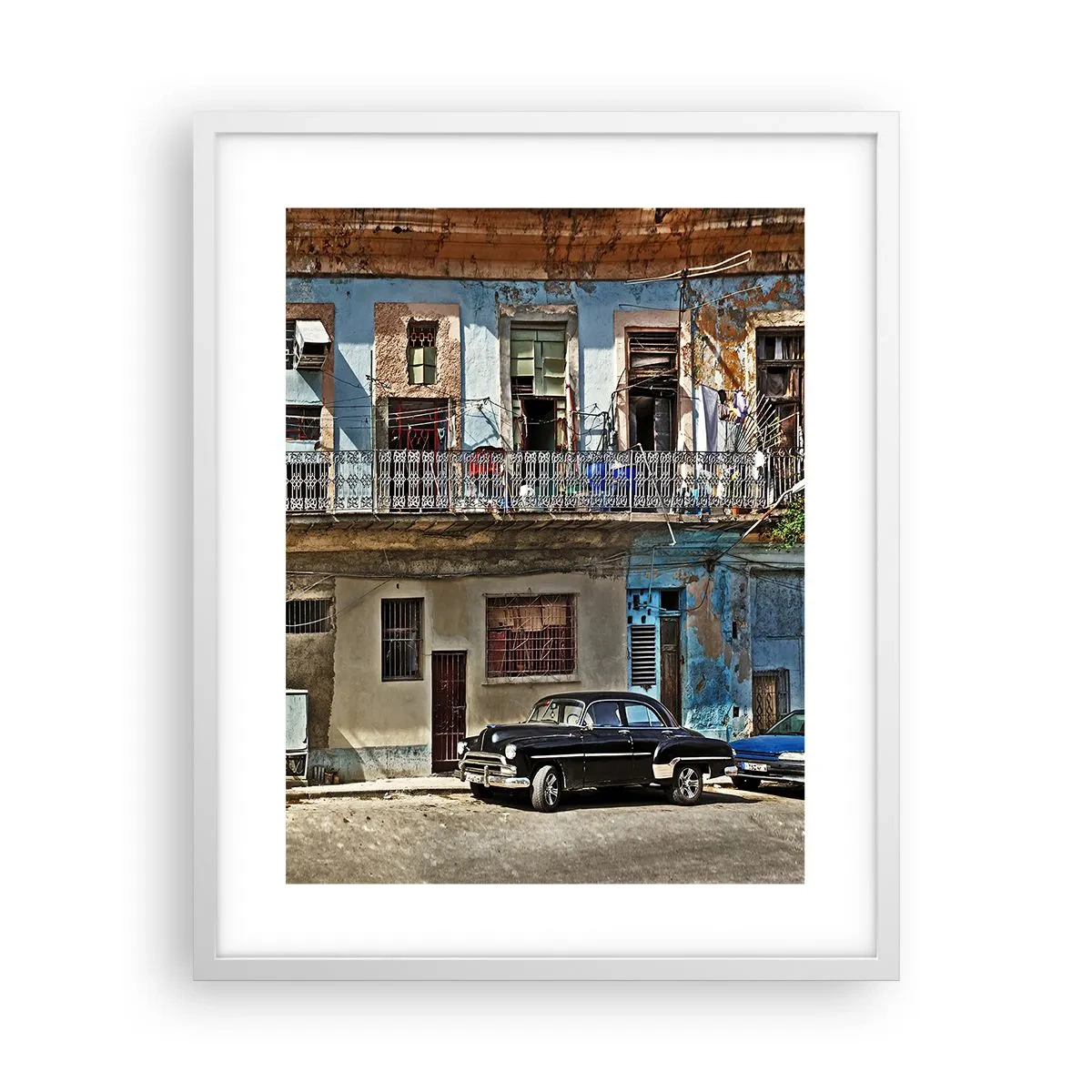 Plakat i hvid ramme - Havana stemning - 40x50 cm