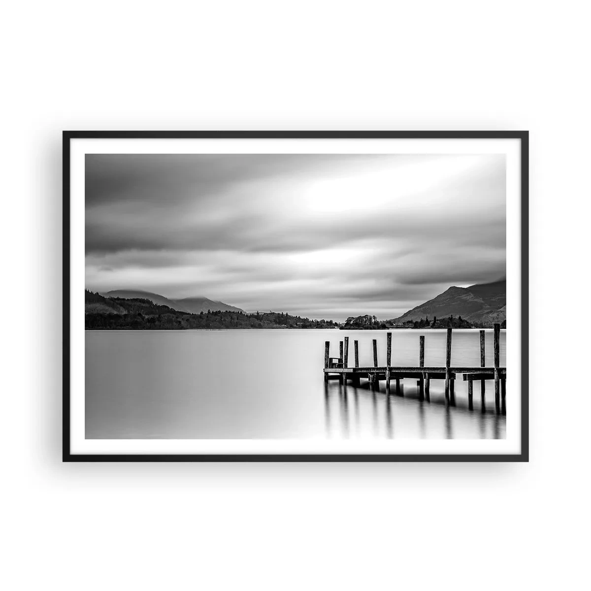Plakat i sort ramme - Mildhed og styrke - 100x70 cm