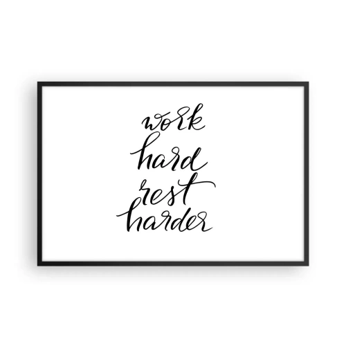 Plakat i sort ramme - Balance i livet - 91x61 cm