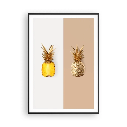 Plakat i sort ramme - Ananas til os - 70x100 cm