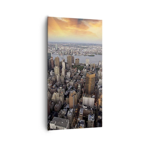 Lærredstryk - Billede på lærred - Tidens bankende hjerte - 65x120 cm