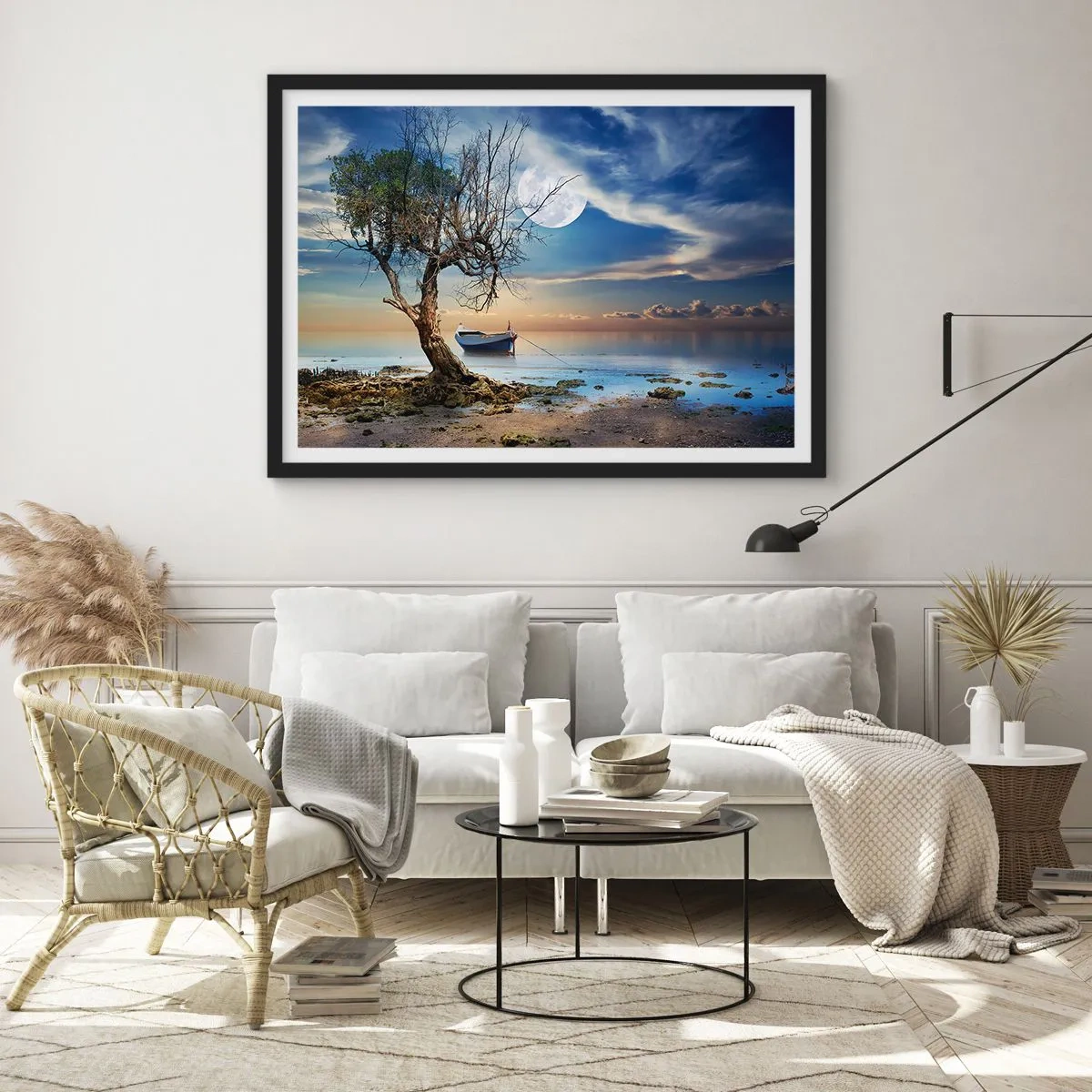 Plakat i sort ramme - Er dette enden eller begyndelsen? - 40x30 cm