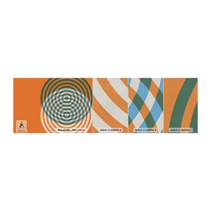 Prøve Fototapet Premium Canvas - Abstrakt cirkulær variation - Abstraktion, Stykke, Distrikter - 100x30 cm