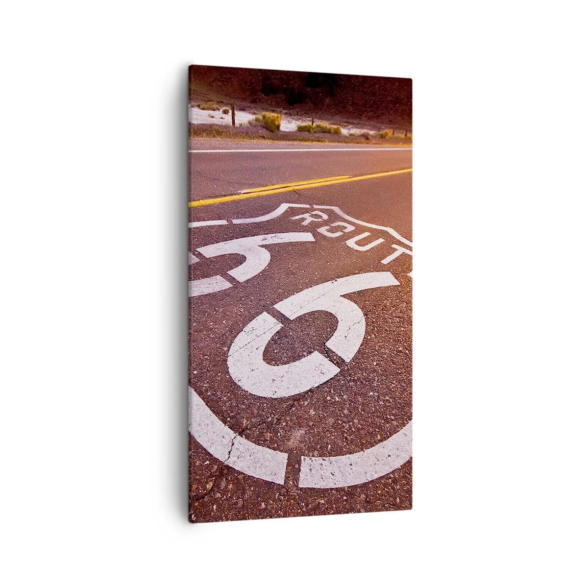 Lærredstryk - Billede på lærred - Den berømte Route 66 - 55x100 cm