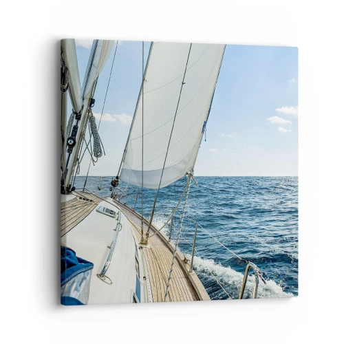 Lærredstryk - Billede på lærred - Ahoj , eventyr - 30x30 cm