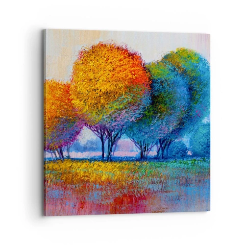 Lærredstryk - Billede på lærred - En klump af piskende farver - 70x70 cm
