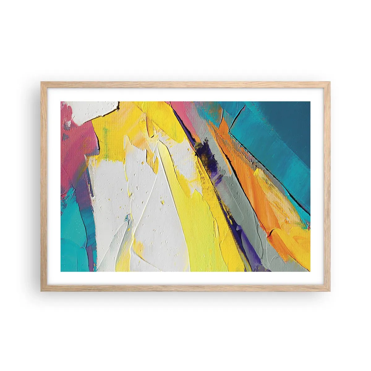 Plakat i ramme af lyst egetræ - Lysets anatomi - 70x50 cm