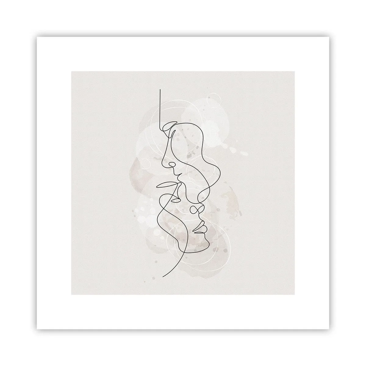 Plakat - Omfavnet i en omfavnelse - 30x30 cm