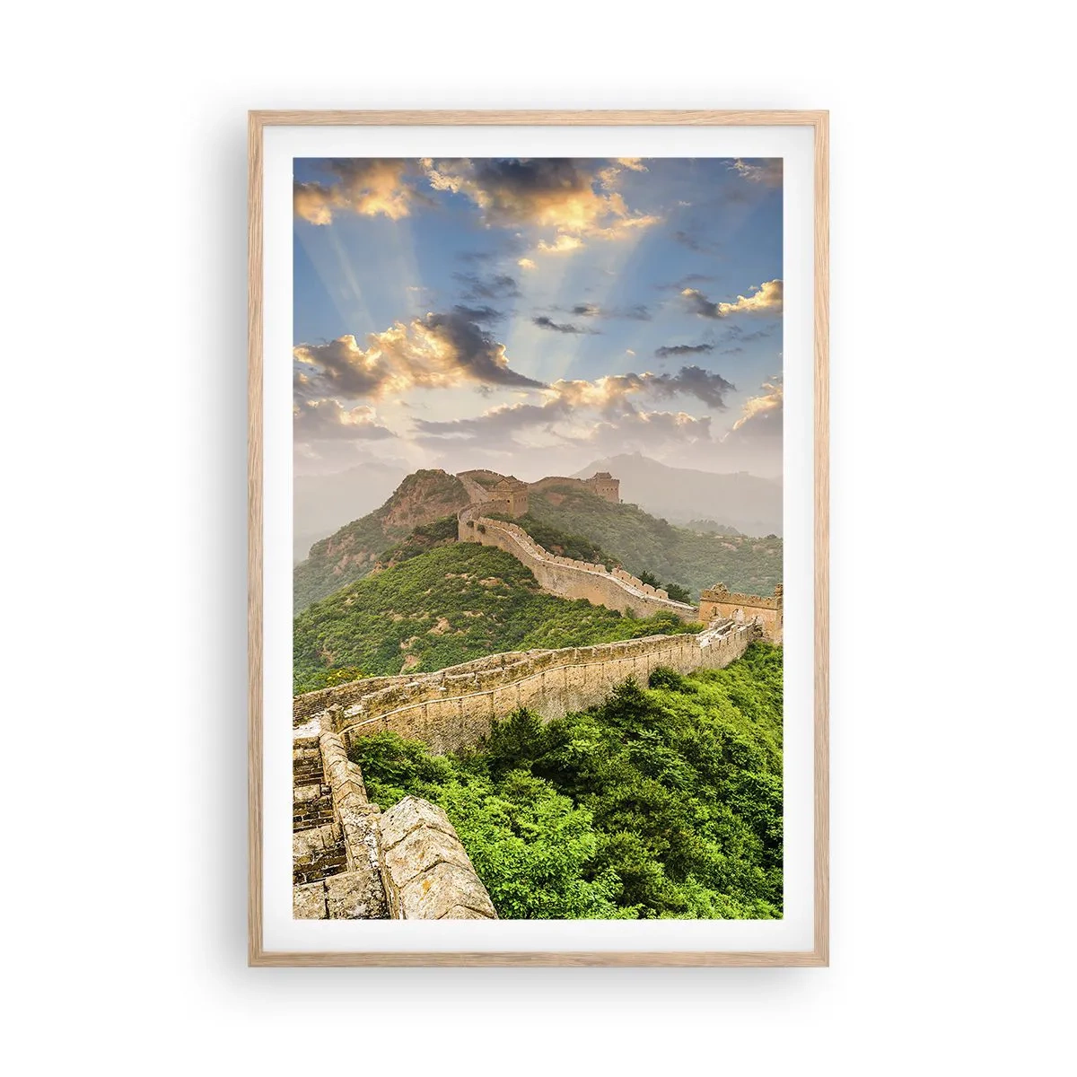 Plakat i ramme af lyst egetræ - Uforanderlig storhed - 61x91 cm