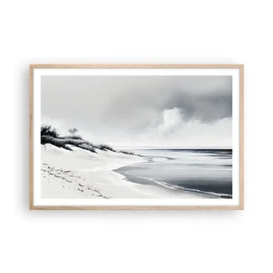 Plakat i ramme af lyst egetræ - Altid sammen - 91x61 cm