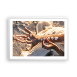 Plakat i hvid ramme - Skønhed inden for rækkevidde - 70x50 cm