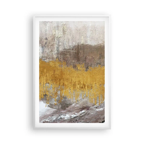 Plakat i hvid ramme - En gylden eksplosion - 61x91 cm