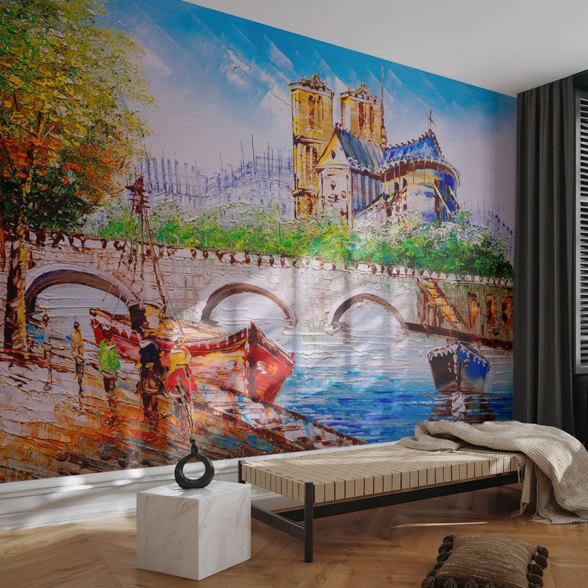 Fototapet Standard Eco - Deres tid går aldrig forbi - By, Paris, Arkitektur - 200x140 cm