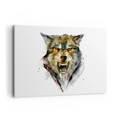 Lærredstryk - Billede på lærred - Ikke et skridt! - 120x80 cm