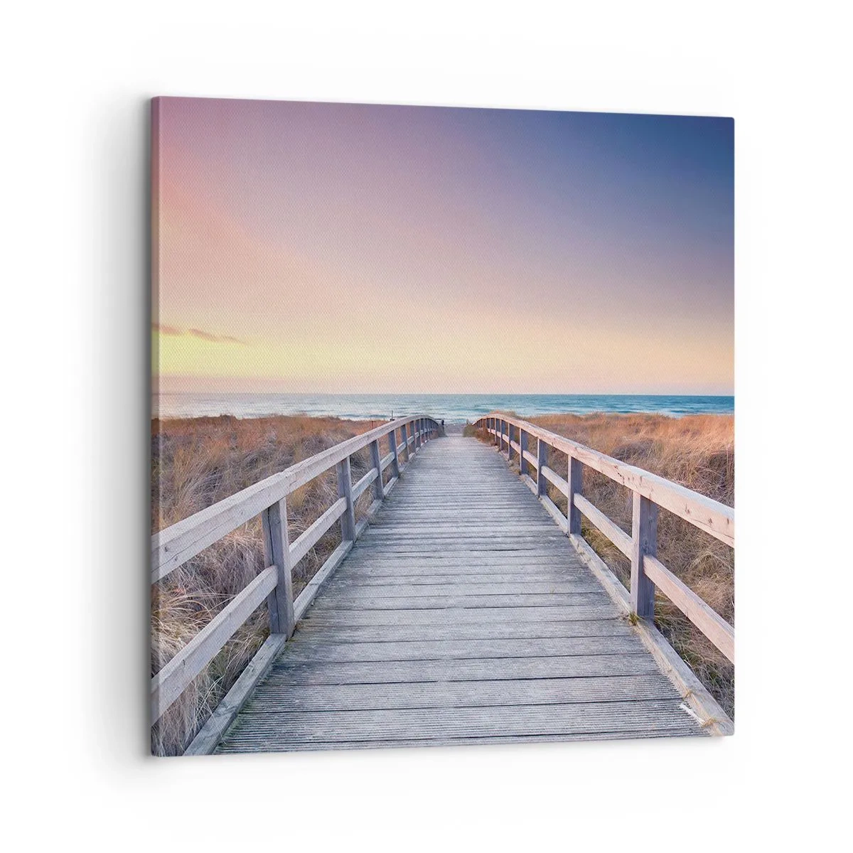 Lærredstryk - Billede på lærred - Baltisk aften aura - 60x60 cm