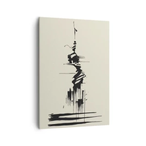 Lærredstryk - Billede på lærred - Skyndsom abstraktion - 50x70 cm