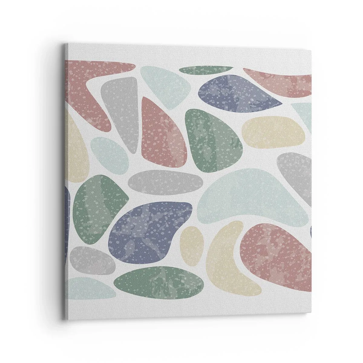 Lærredstryk - Billede på lærred - Mosaik af pulveriserede farver - 70x70 cm