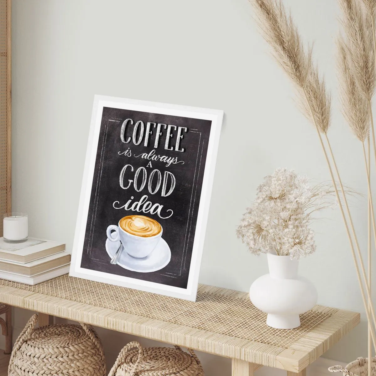 Plakat i hvid ramme - Ja, selvfølgelig! - 70x100 cm