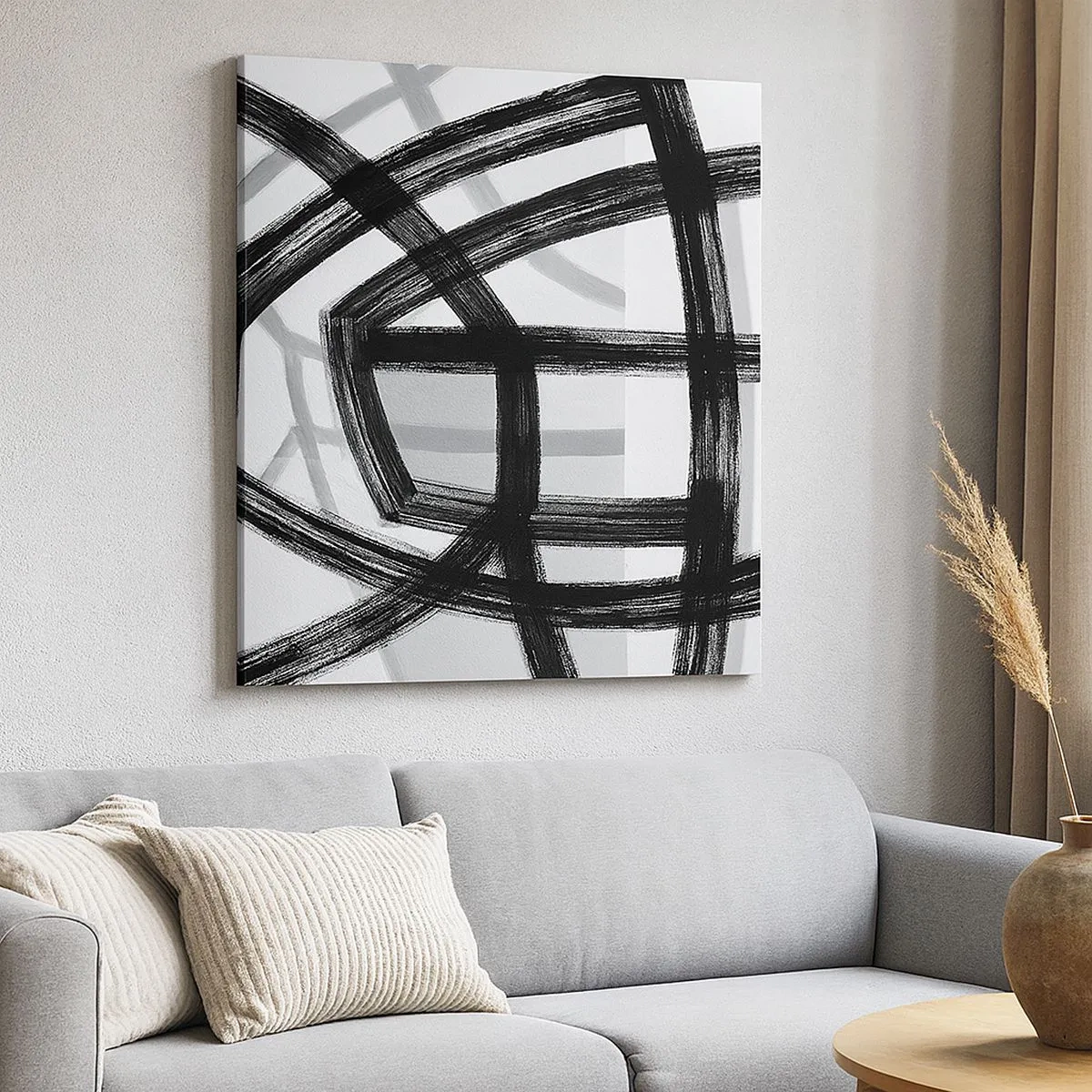 Lærredstryk - Billede på lærred - Opbygning af dybde - 30x30 cm