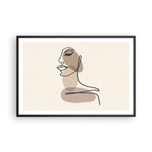 Plakat i sort ramme - Lytter til sig selv - 91x61 cm