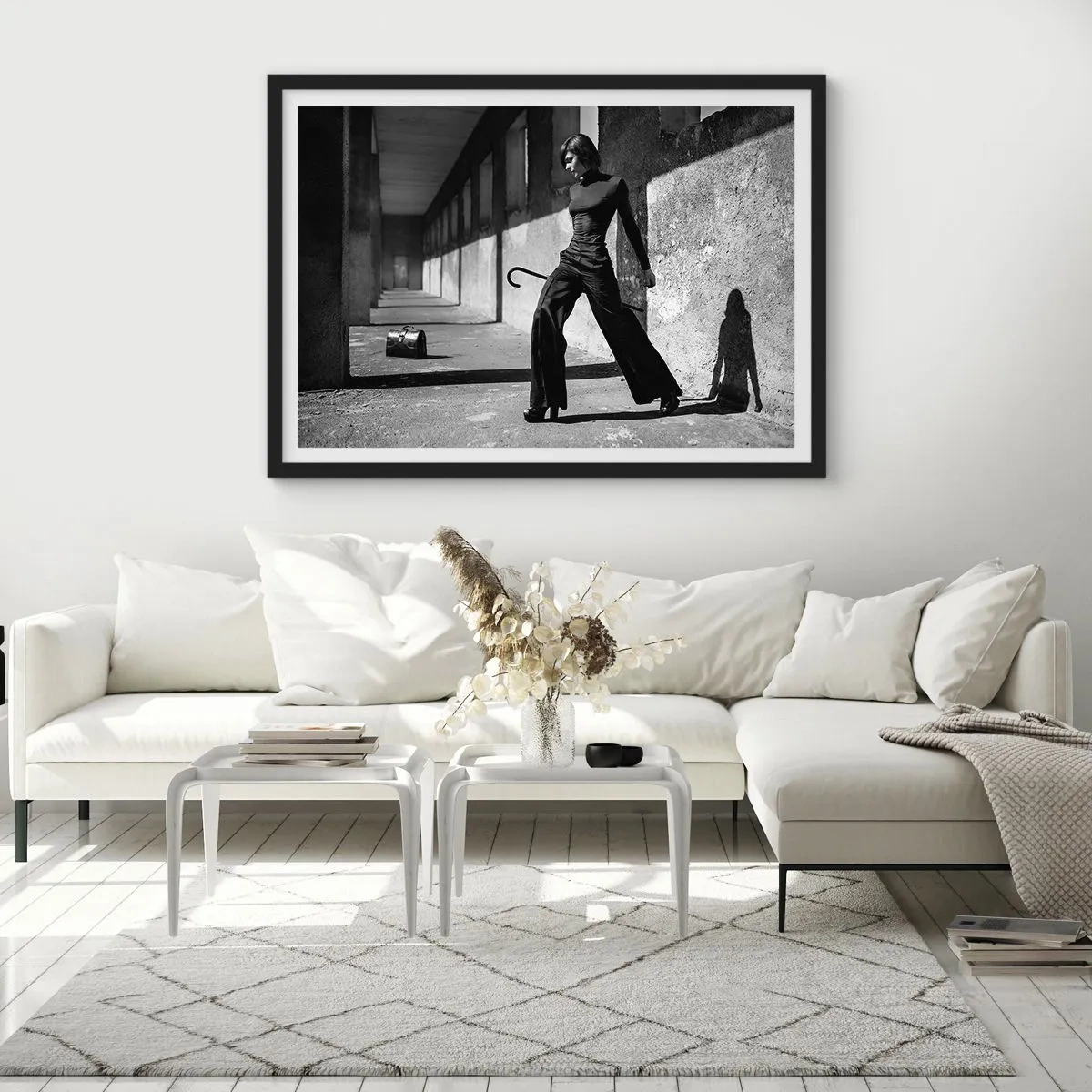 Plakat i sort ramme - Byens elegance - 70x50 cm