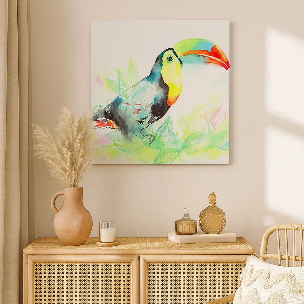 Lærredstryk - Billede på lærred - Farverig som Sydamerika - 30x30 cm