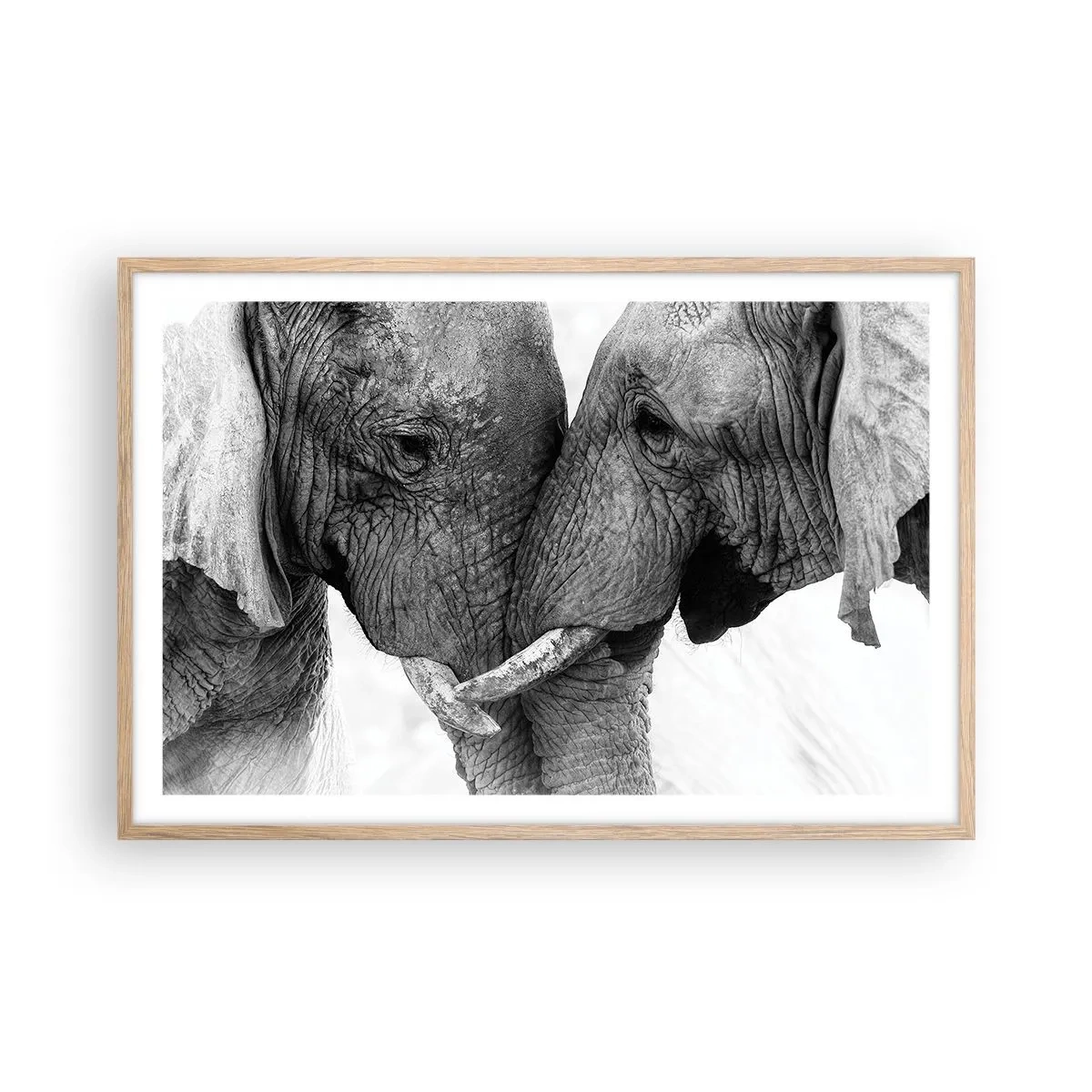 Plakat i ramme af lyst egetræ - Hjertelig tilståelse - 91x61 cm