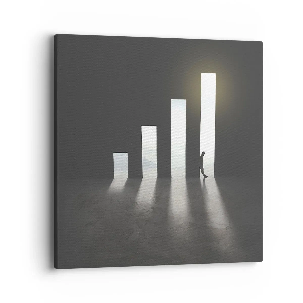 Lærredstryk - Billede på lærred - Succes - et indtryk - 40x40 cm