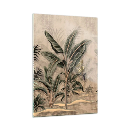 Billede på glas - Gravering i kolonistil - 50x70 cm