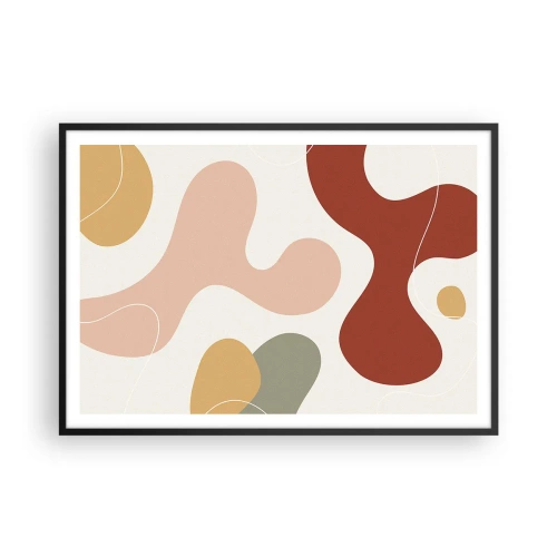 Plakat i sort ramme - Es eller flores? - 100x70 cm