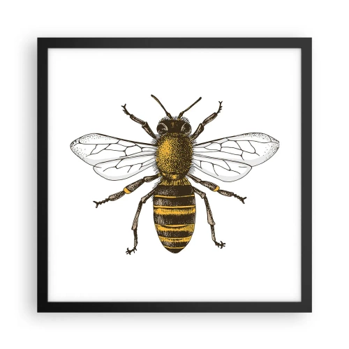 Plakat i sort ramme - Smuk og god - 40x40 cm