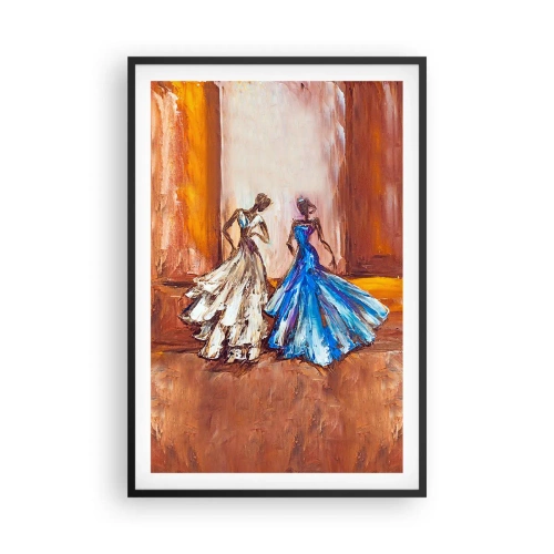 Plakat i sort ramme - Den taknemmelige duo - 61x91 cm