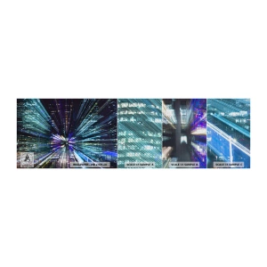 Prøve Fototapet Premium Canvas - Overgang til hyperrummet - Abstraktion, By, Grafik - 100x30 cm