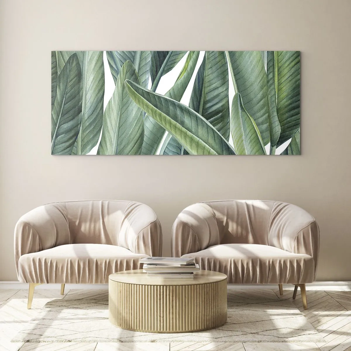 Billede på glas - Det grønne i sig selv - 120x50 cm