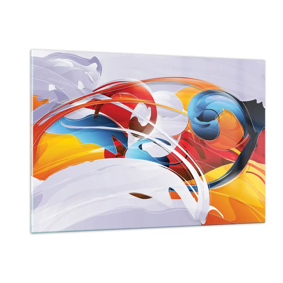 Billede på glas - Elementernes dans - 120x80 cm